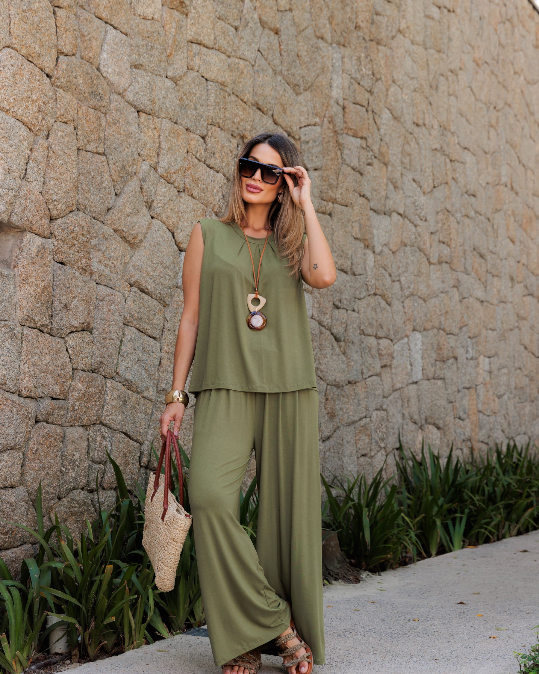 Conjunto Veneza - Verde Salsa