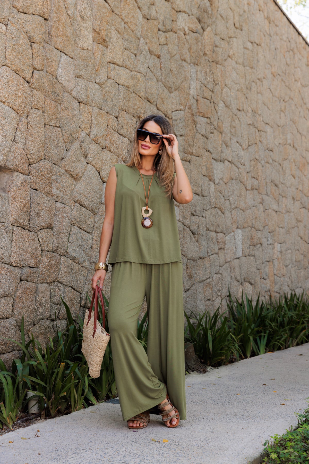 Conjunto Veneza - Verde Salsa