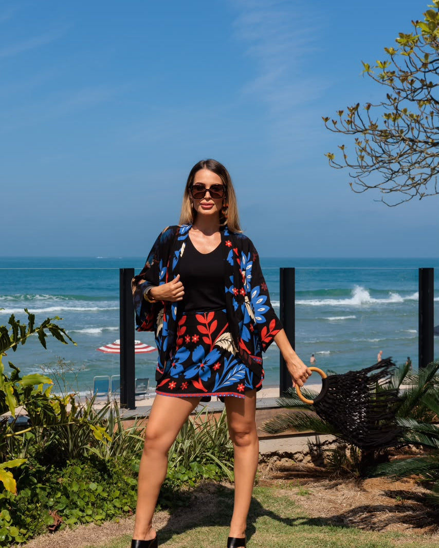 Conjunto Veranil - Estampado Preto