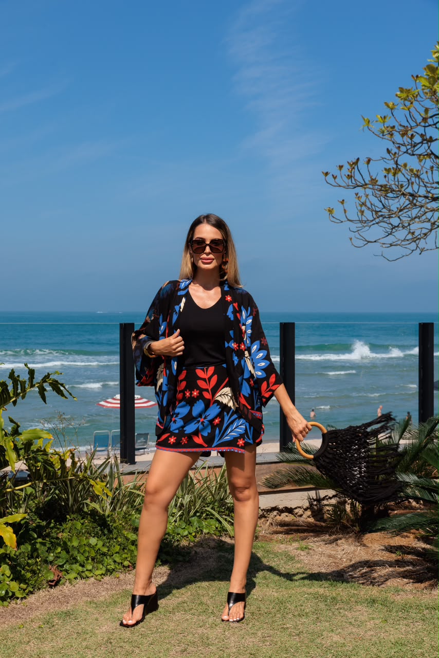 Conjunto Veranil - Estampado Preto
