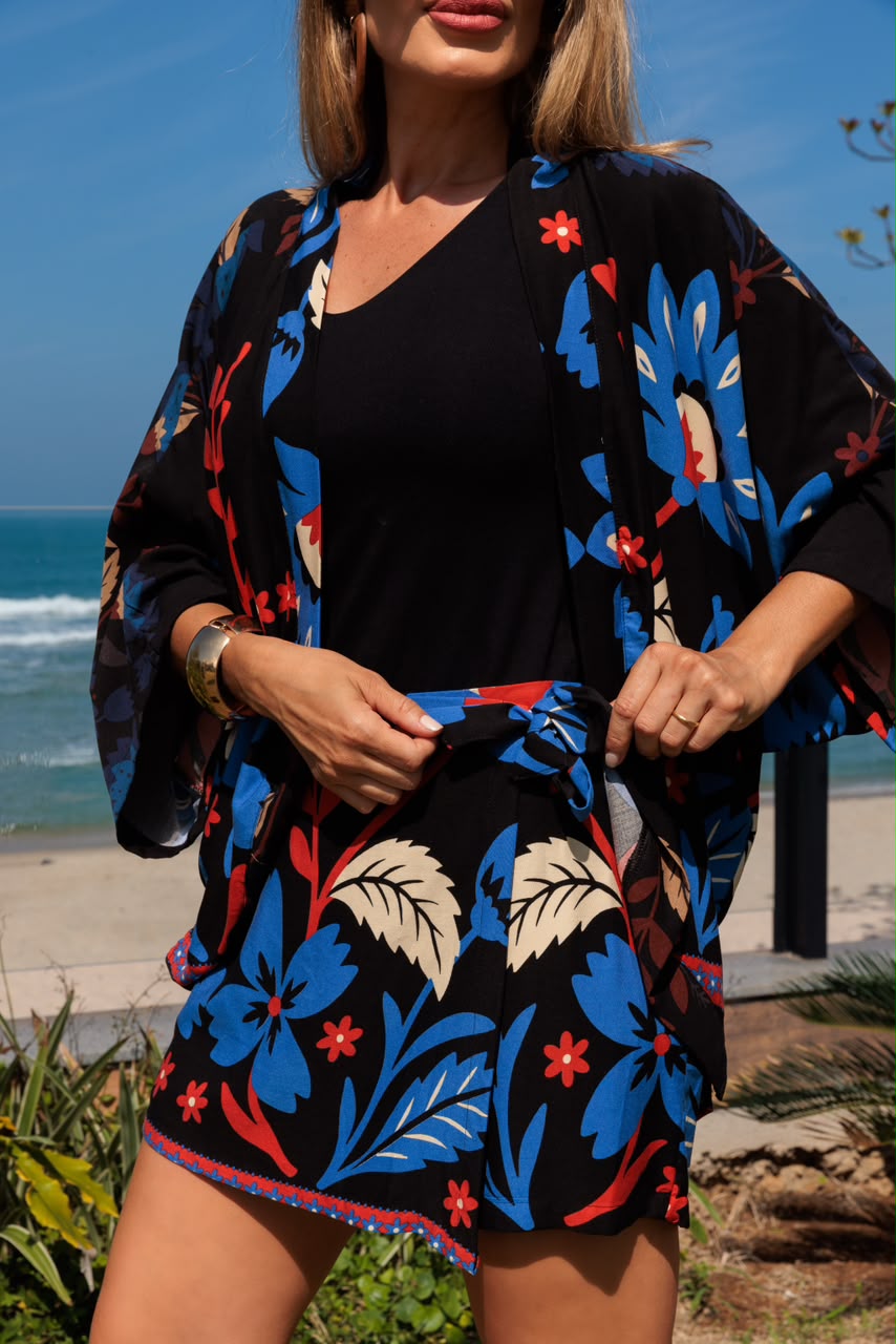 Conjunto Veranil - Estampado Preto