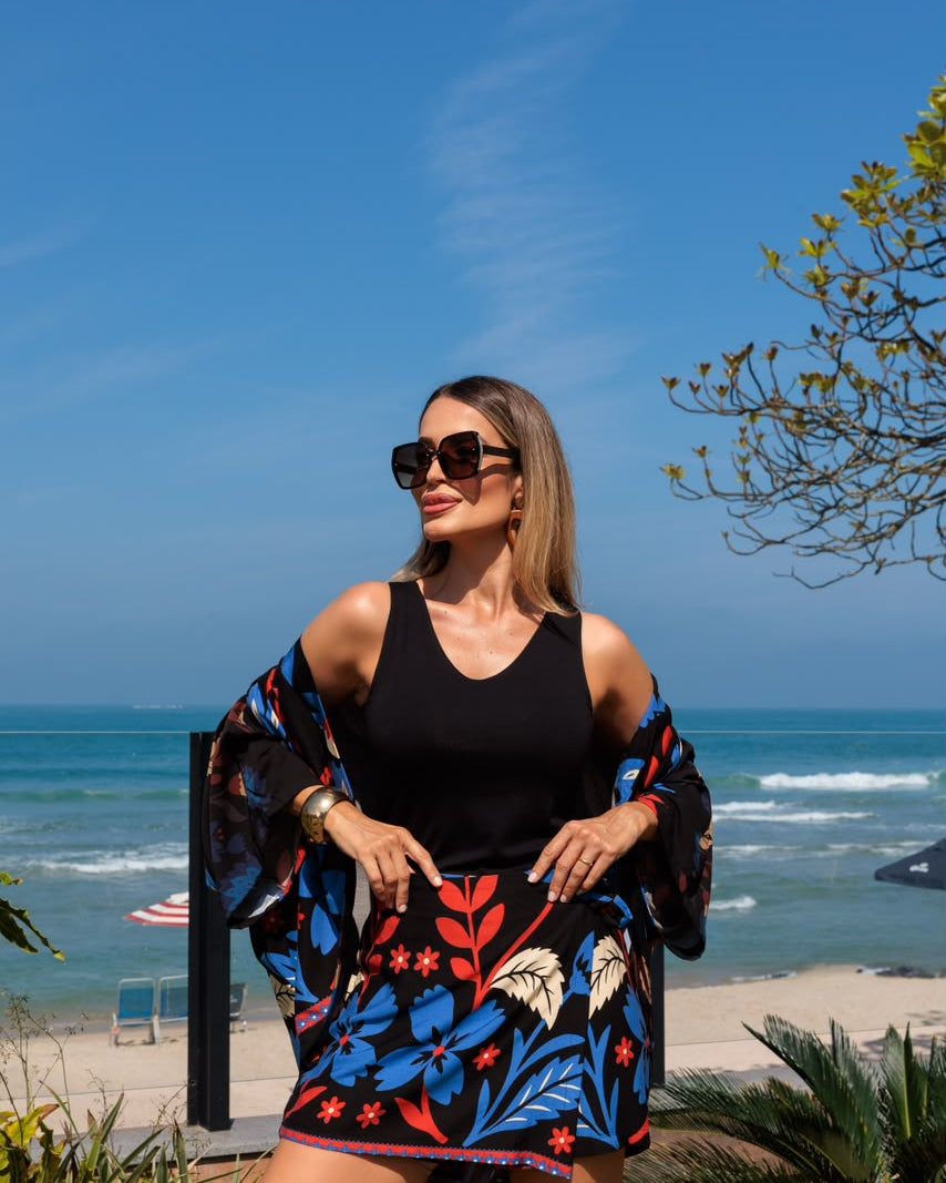 Conjunto Veranil - Estampado Preto