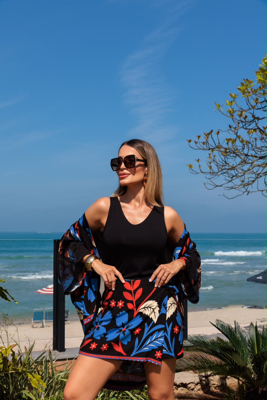 Conjunto Veranil - Estampado Preto