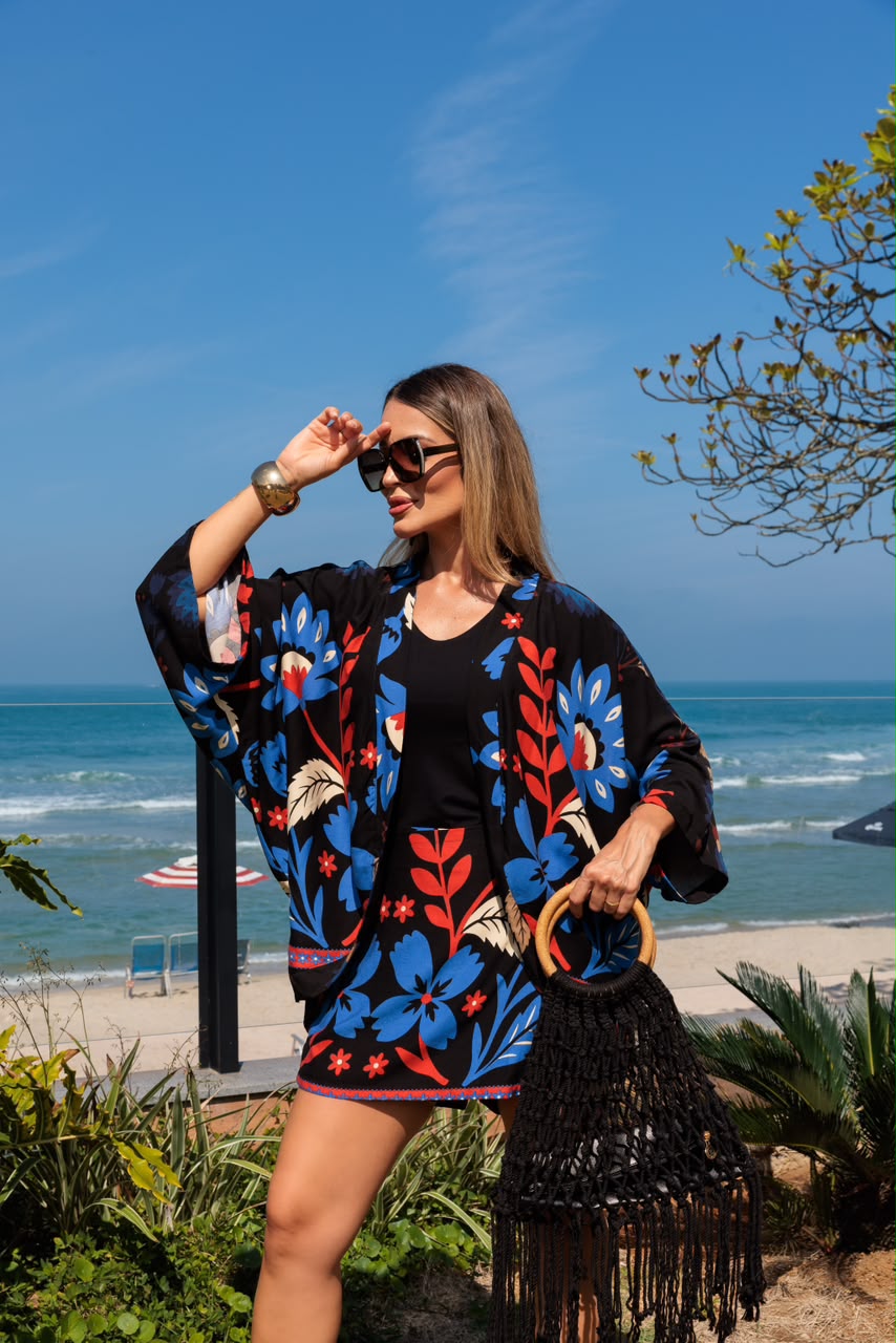 Conjunto Veranil - Estampado Preto