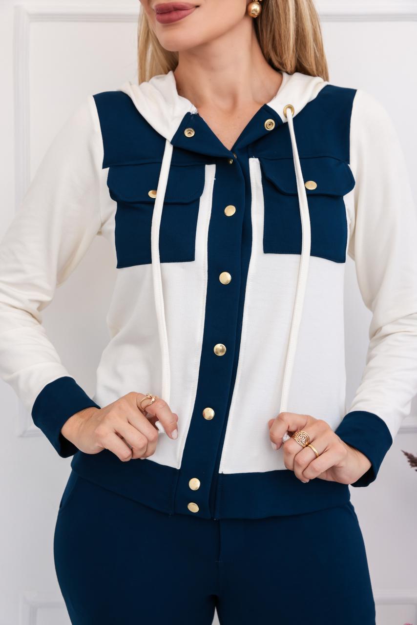 Conjunto Zurique - Azul marinho e Off