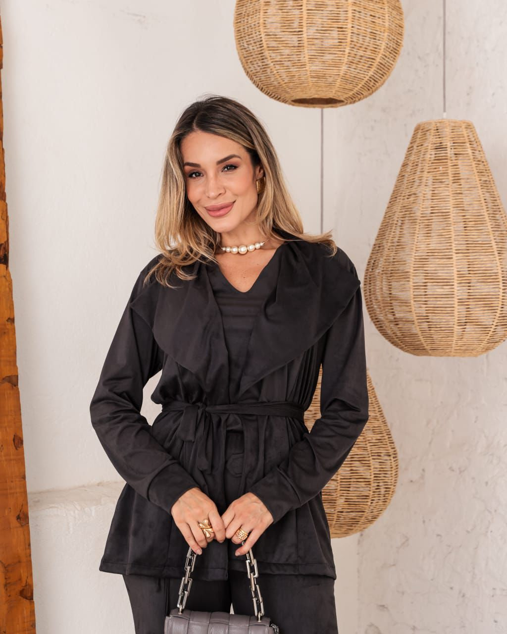 Conjunto Suede - Grafite