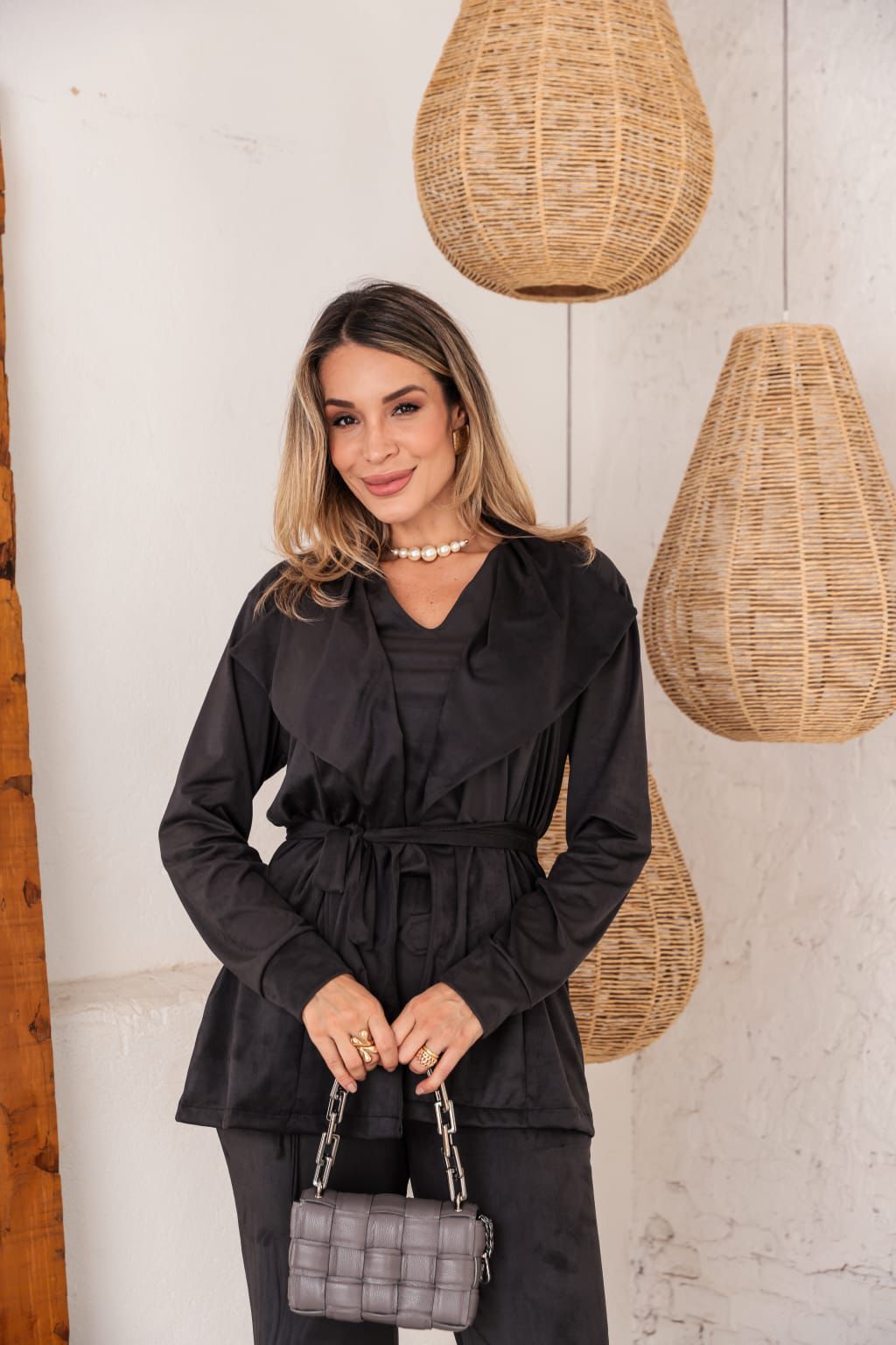 Conjunto Suede - Grafite