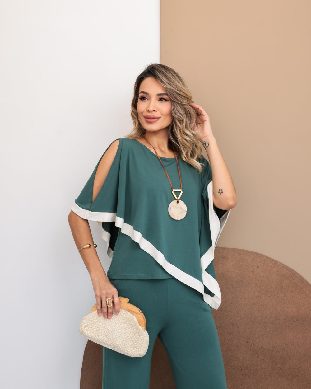 Conjunto Dalla Gold - Verde Oliva