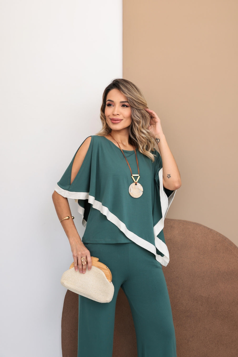 Conjunto Dalla Gold - Verde Oliva