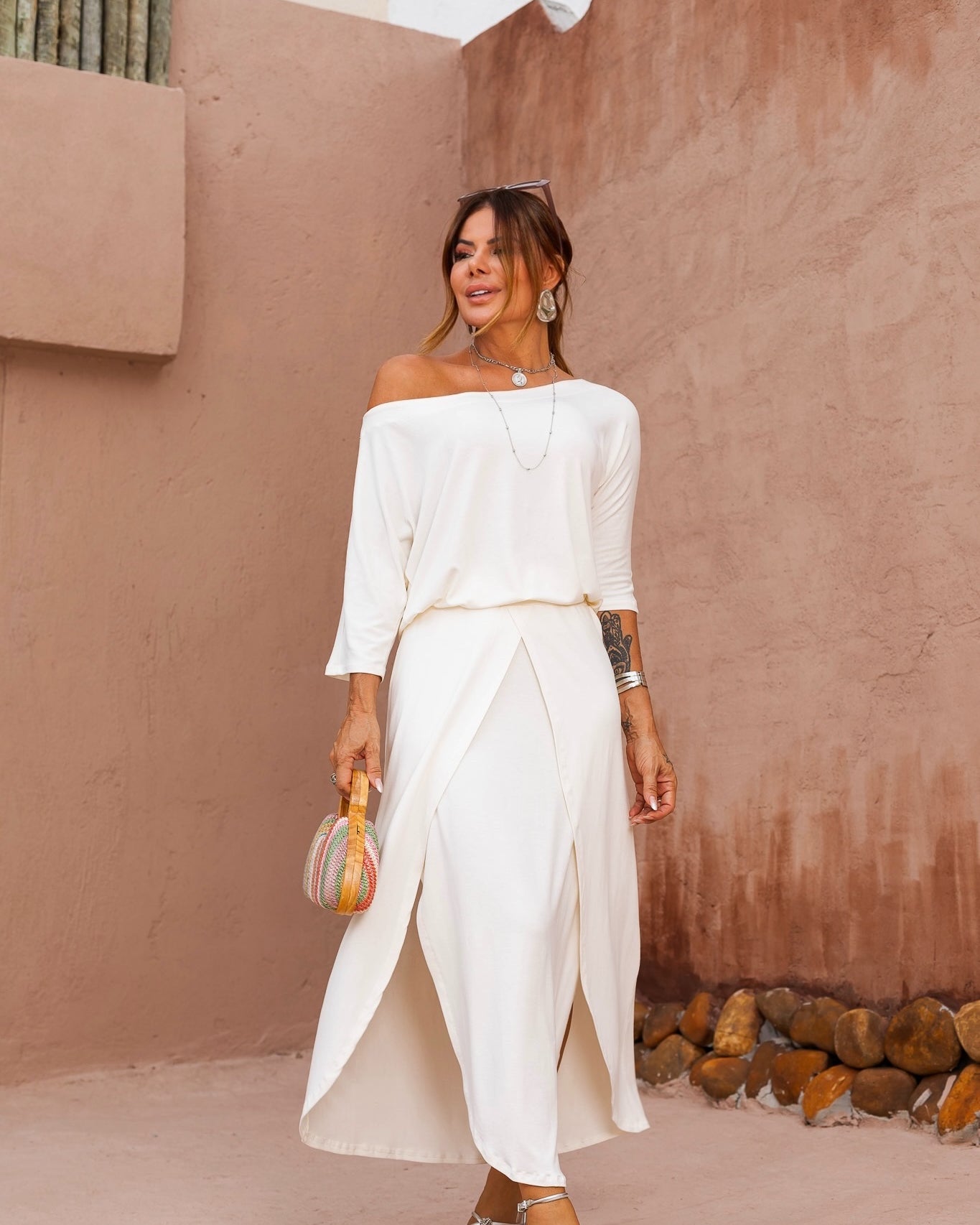 Conjunto Saia Turquia - Off White