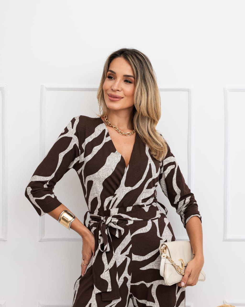 Macacão Argo - Animal Print Marrom