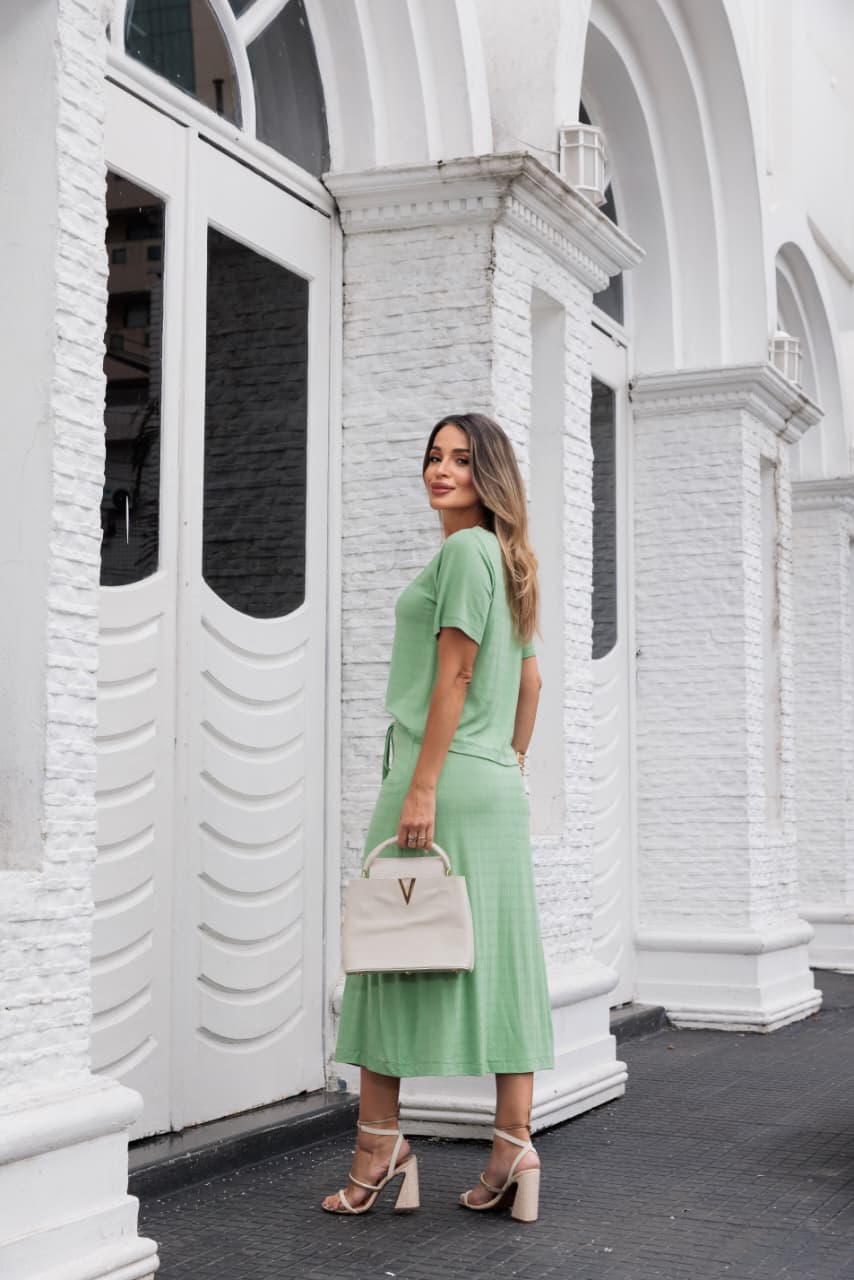 Conjunto Saia Asturias - Verde Menta