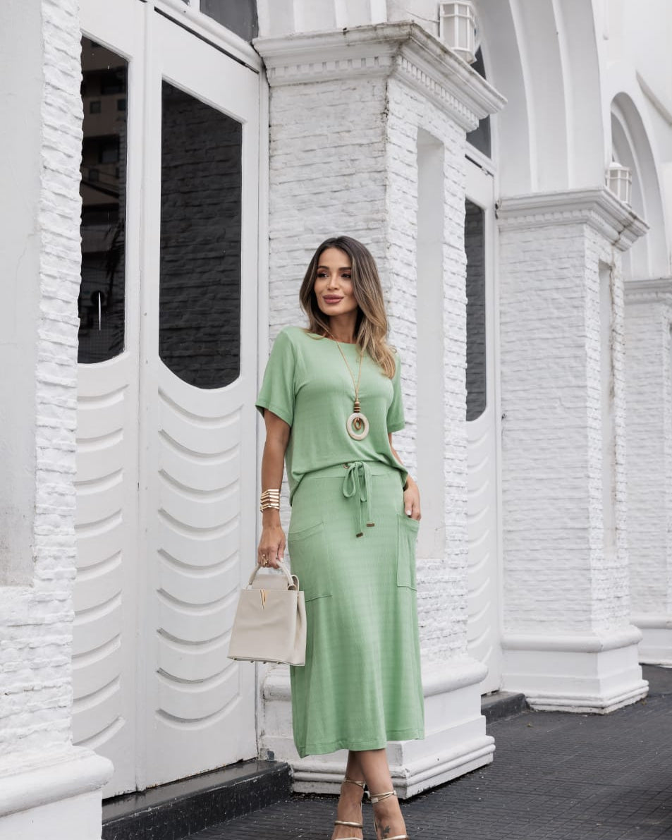 Conjunto Saia Asturias - Verde Menta