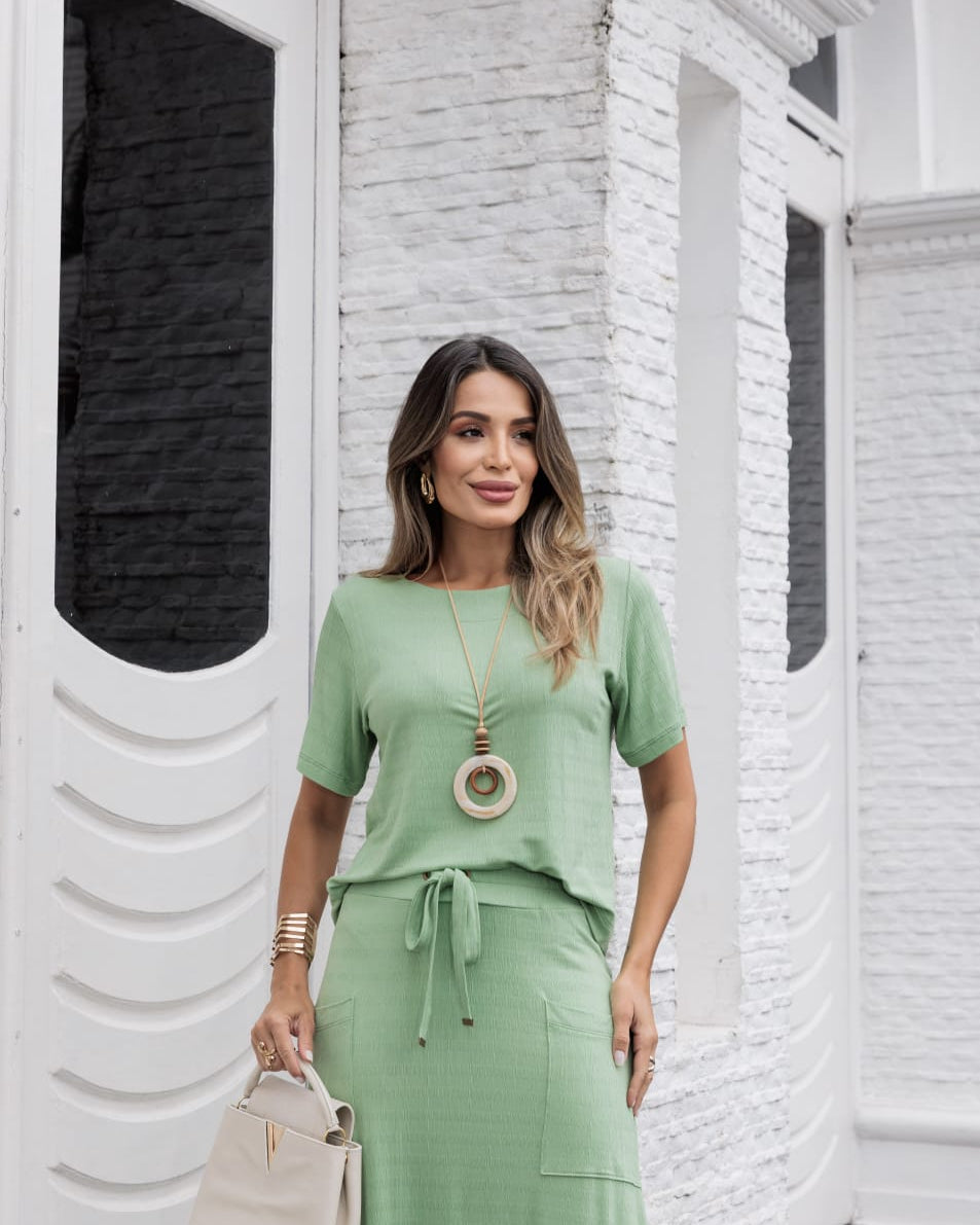 Conjunto Saia Asturias - Verde Menta
