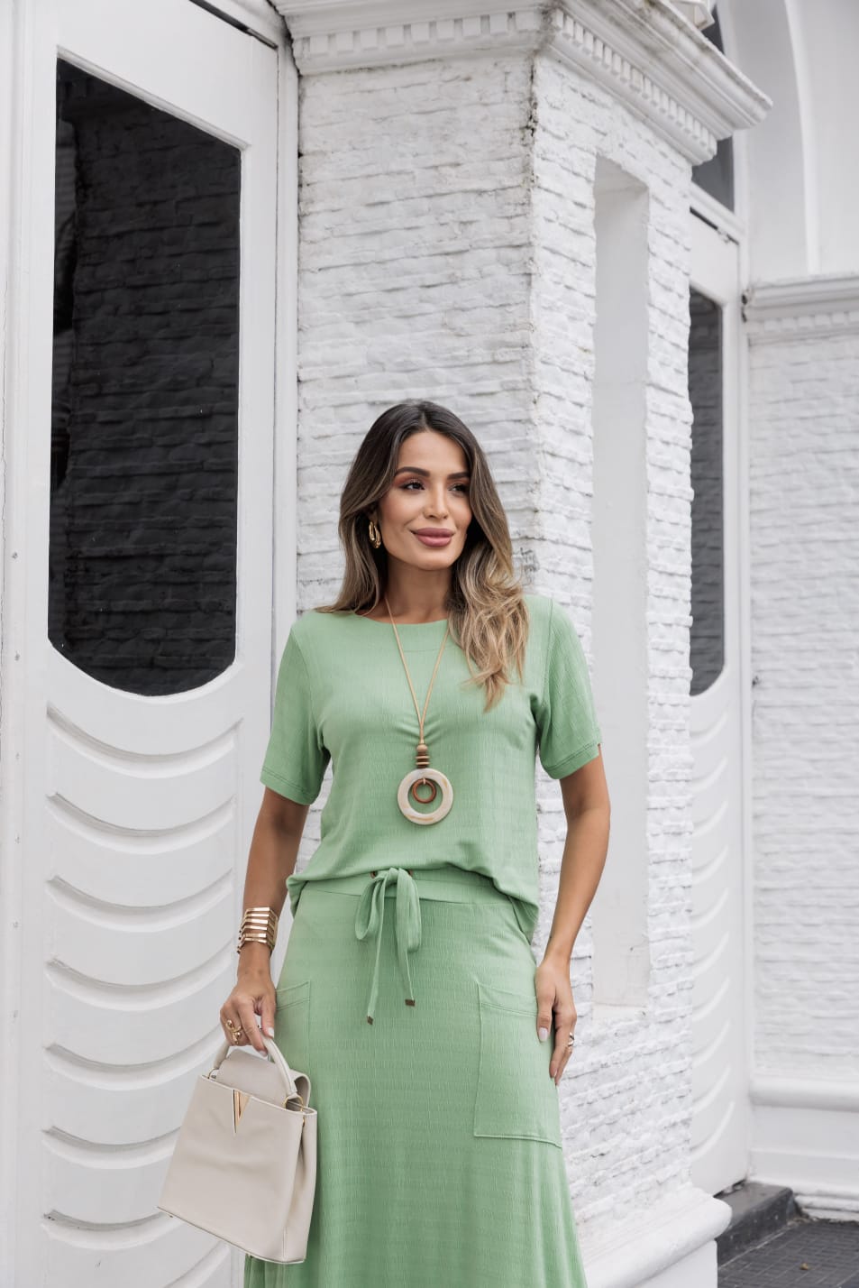 Conjunto Saia Asturias - Verde Menta