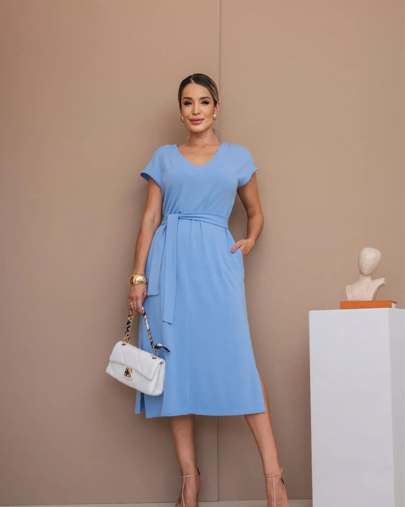 Vestido Impacto - Azul Claro