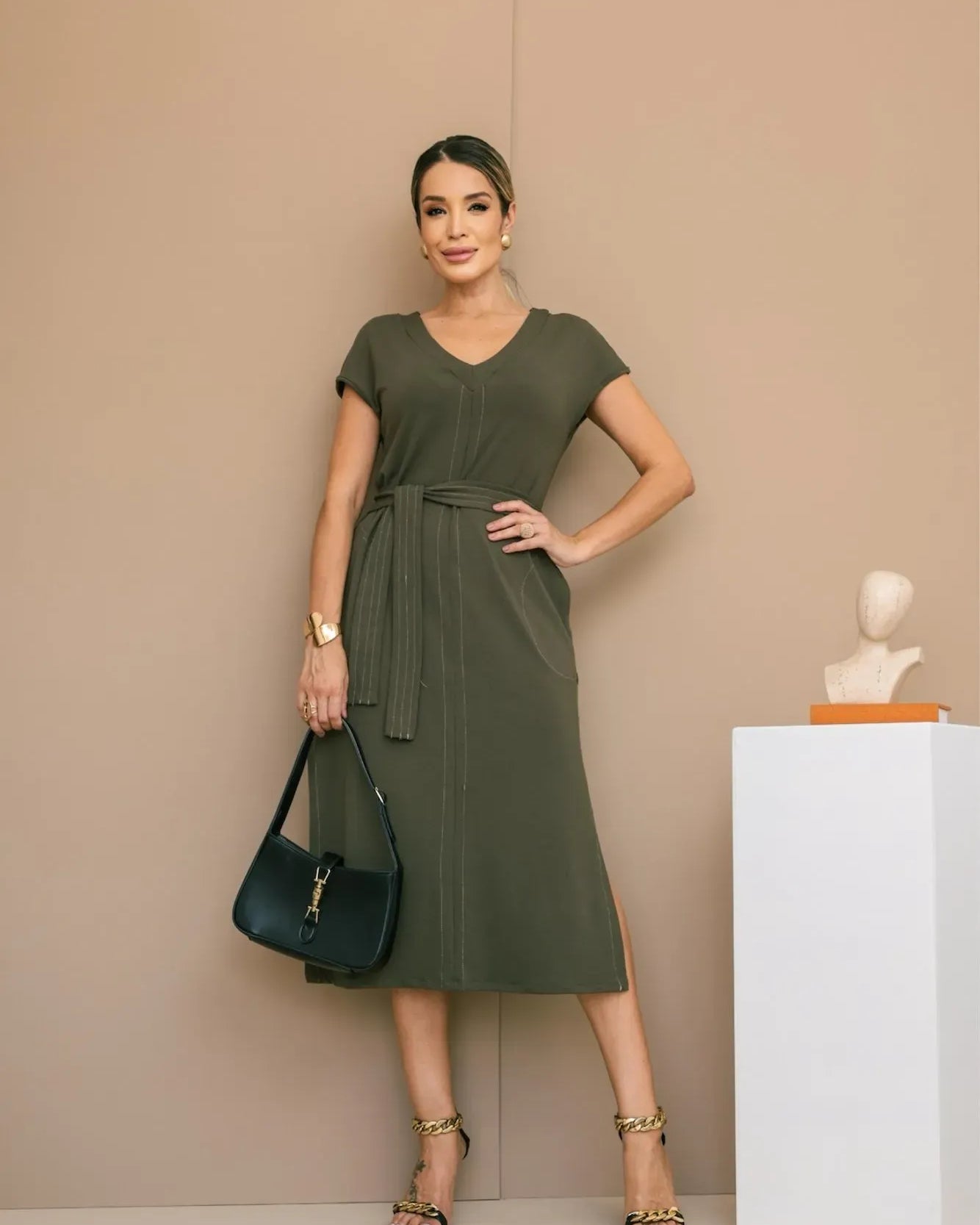 Vestido Impacto - Verde Militar