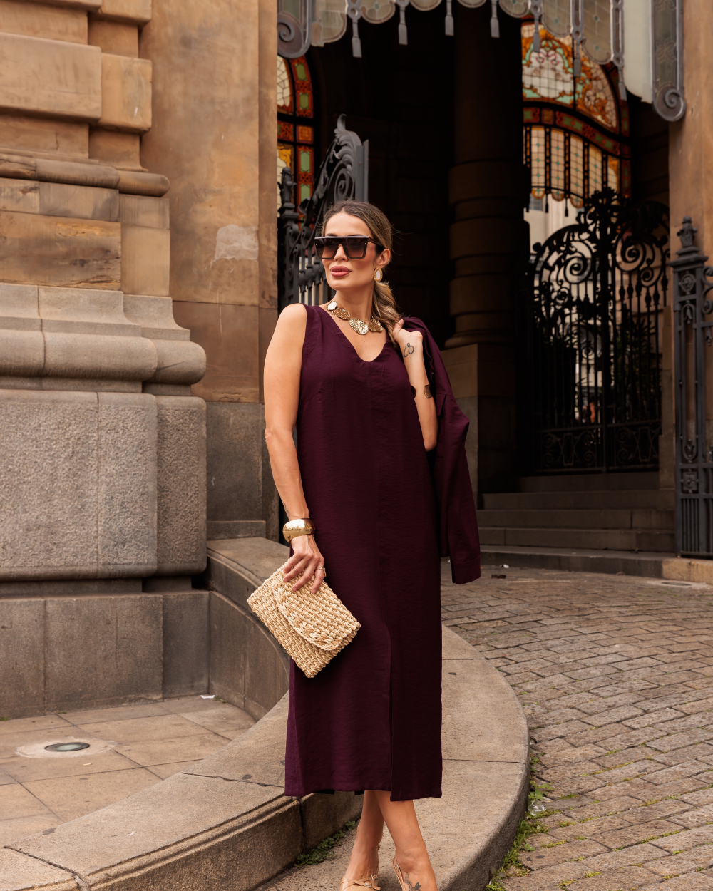 Vestido Austin - Burgundy