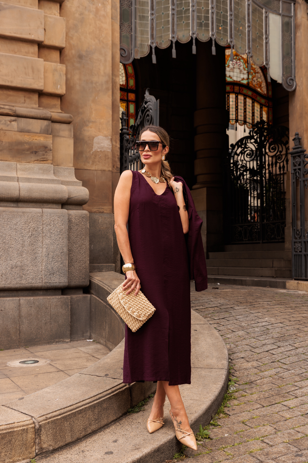 Vestido Austin - Burgundy