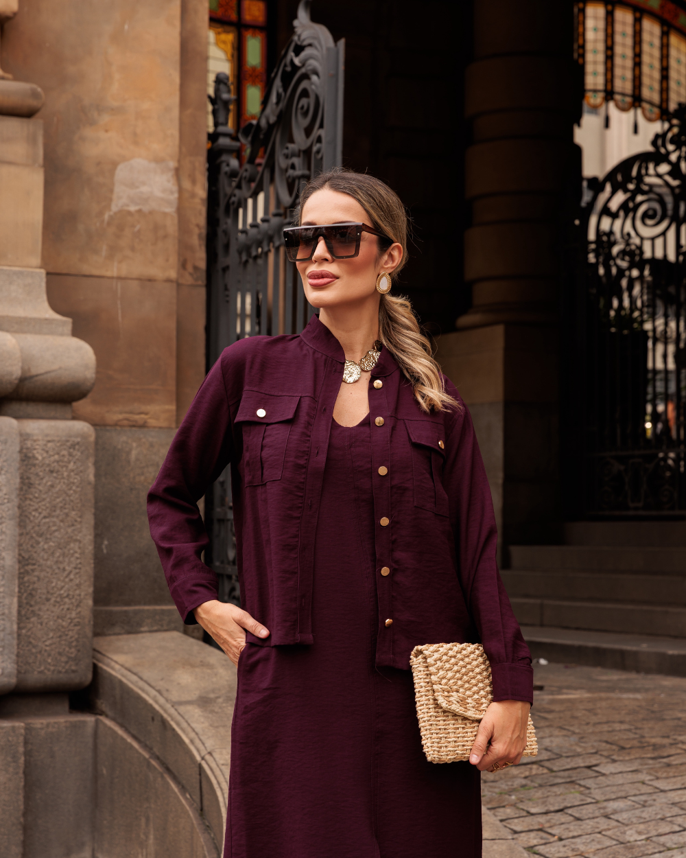 Vestido Austin - Burgundy