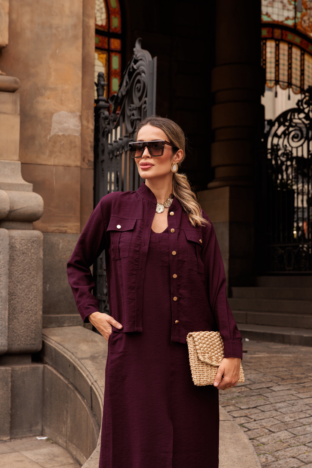 Vestido Austin - Burgundy