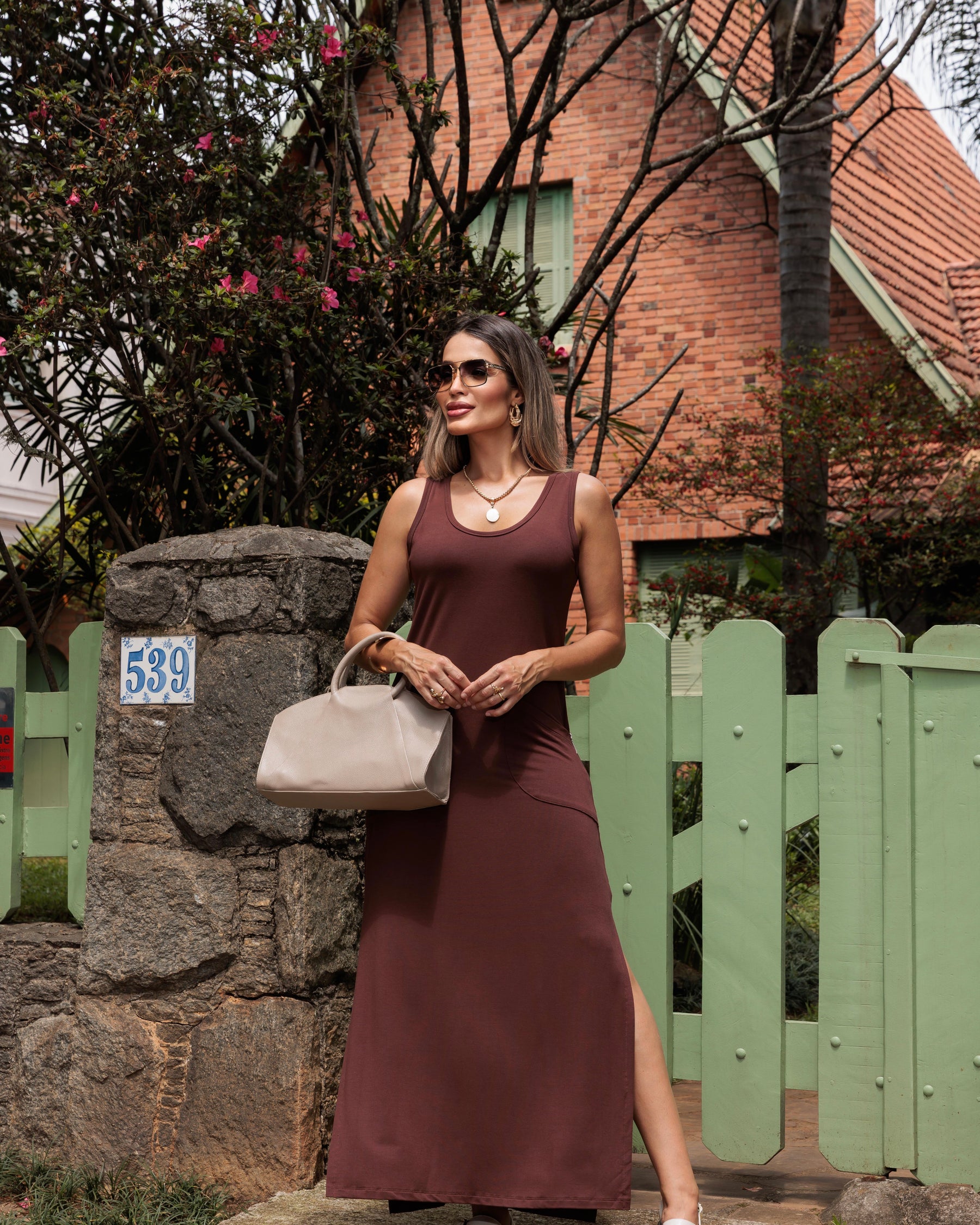 Vestido Blume - Marrom