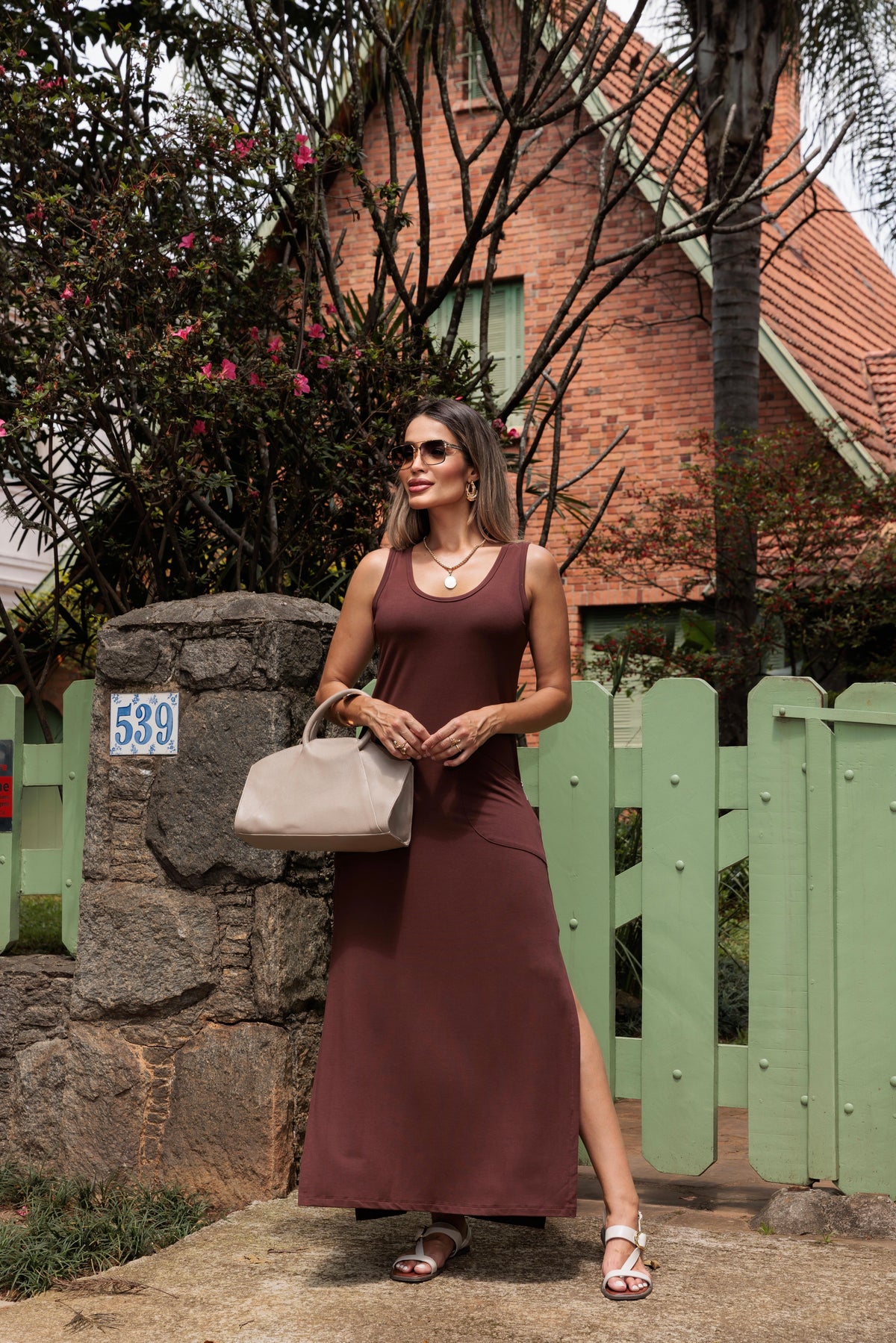 Vestido Blume - Marrom