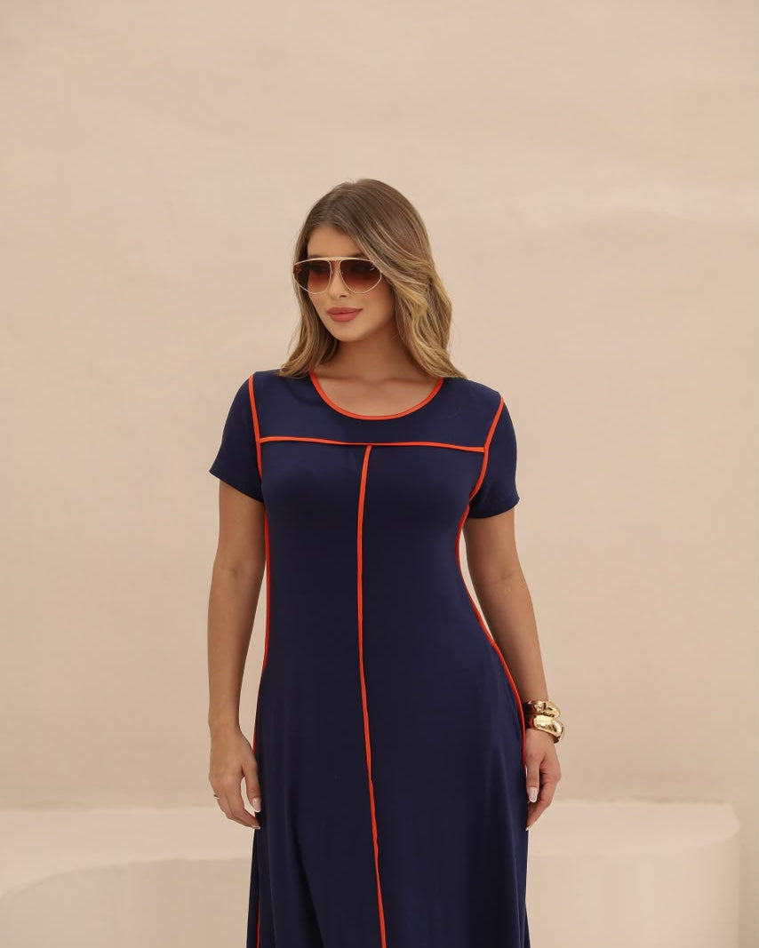 Vestido Dantas - Azul Marinho