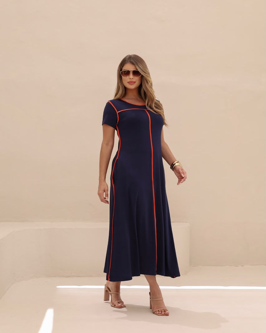 Vestido Dantas - Azul Marinho