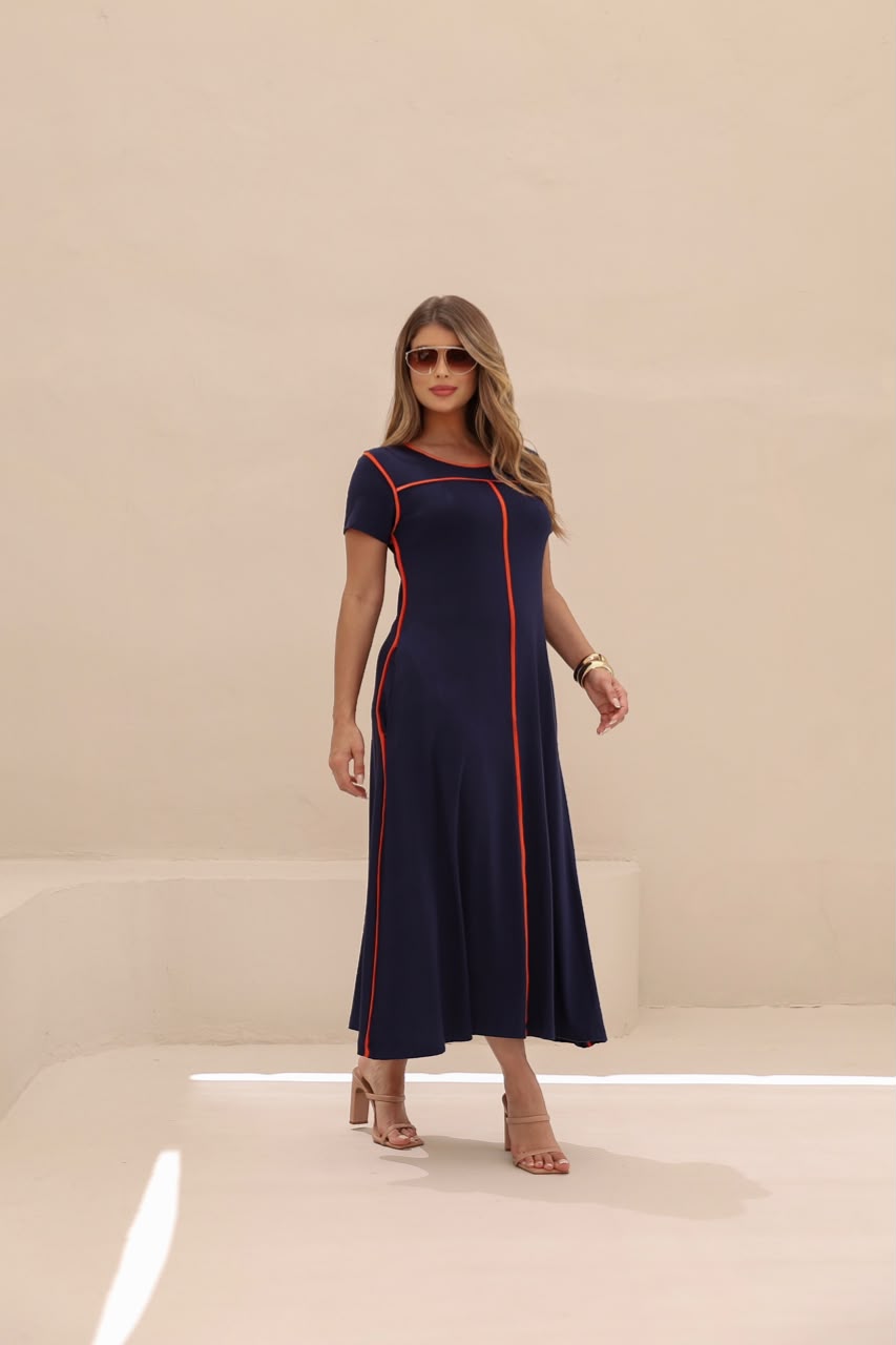 Vestido Dantas - Azul Marinho