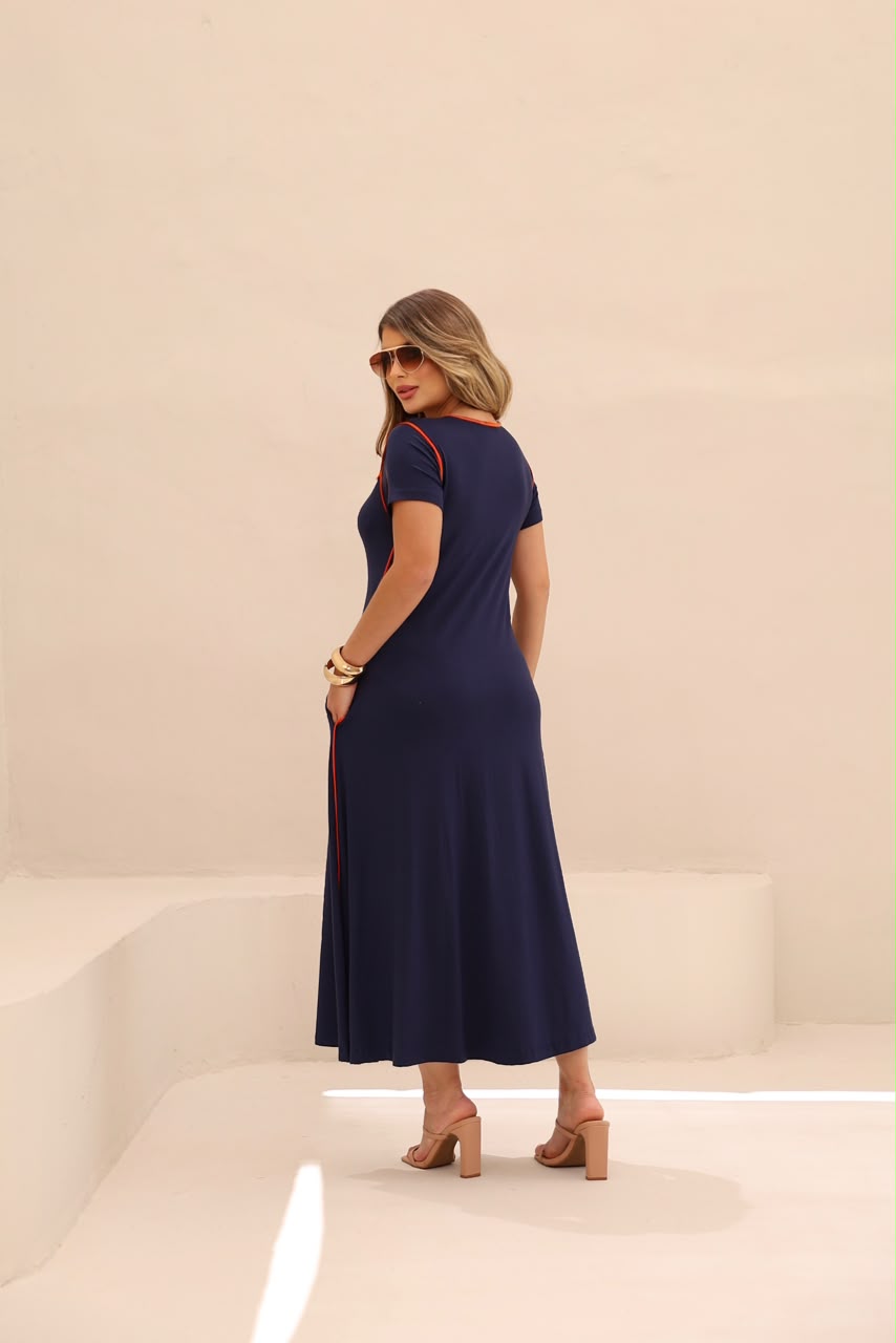 Vestido Dantas - Azul Marinho