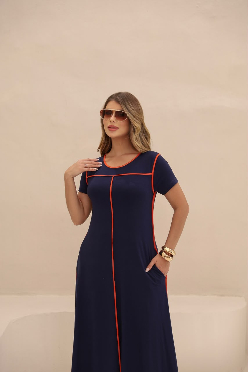 Vestido Dantas - Azul Marinho