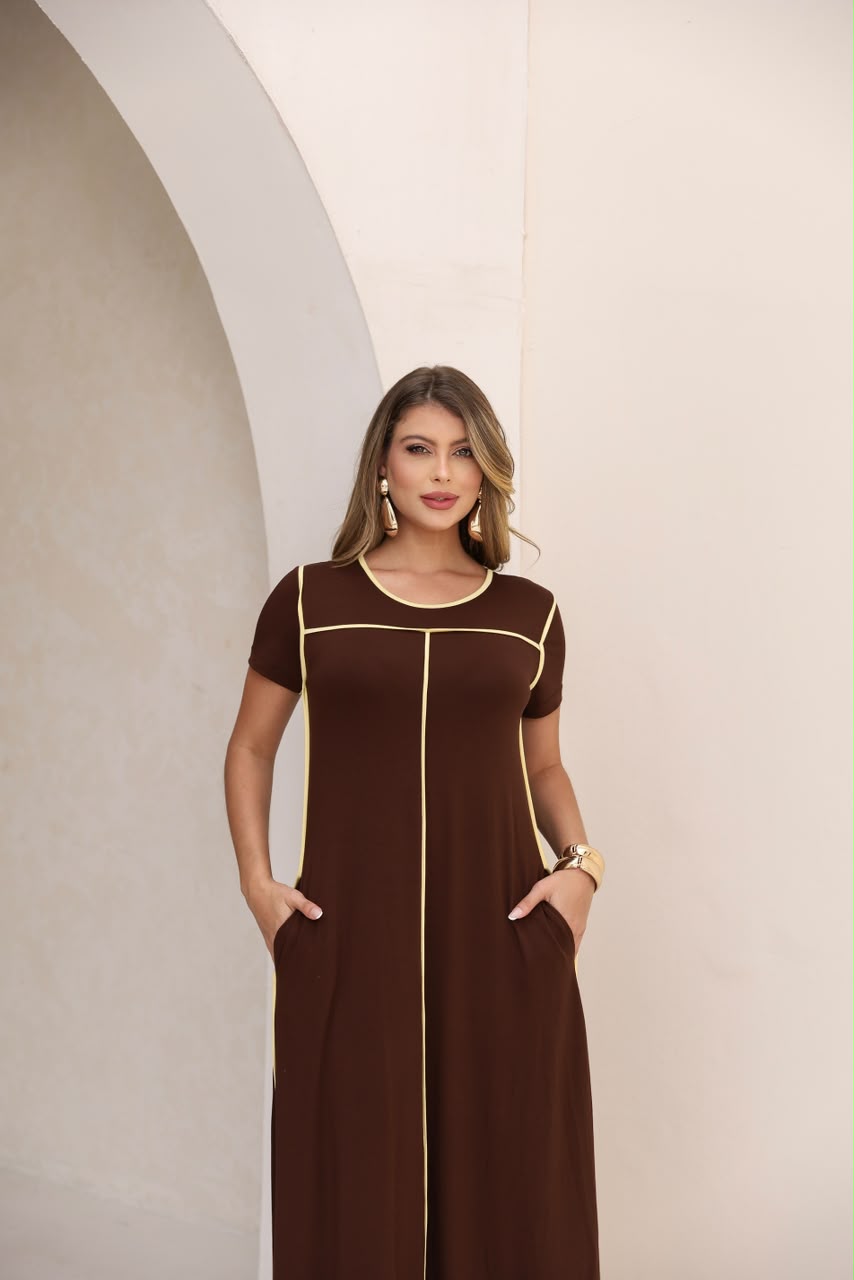 Vestido Dantas - Marrom