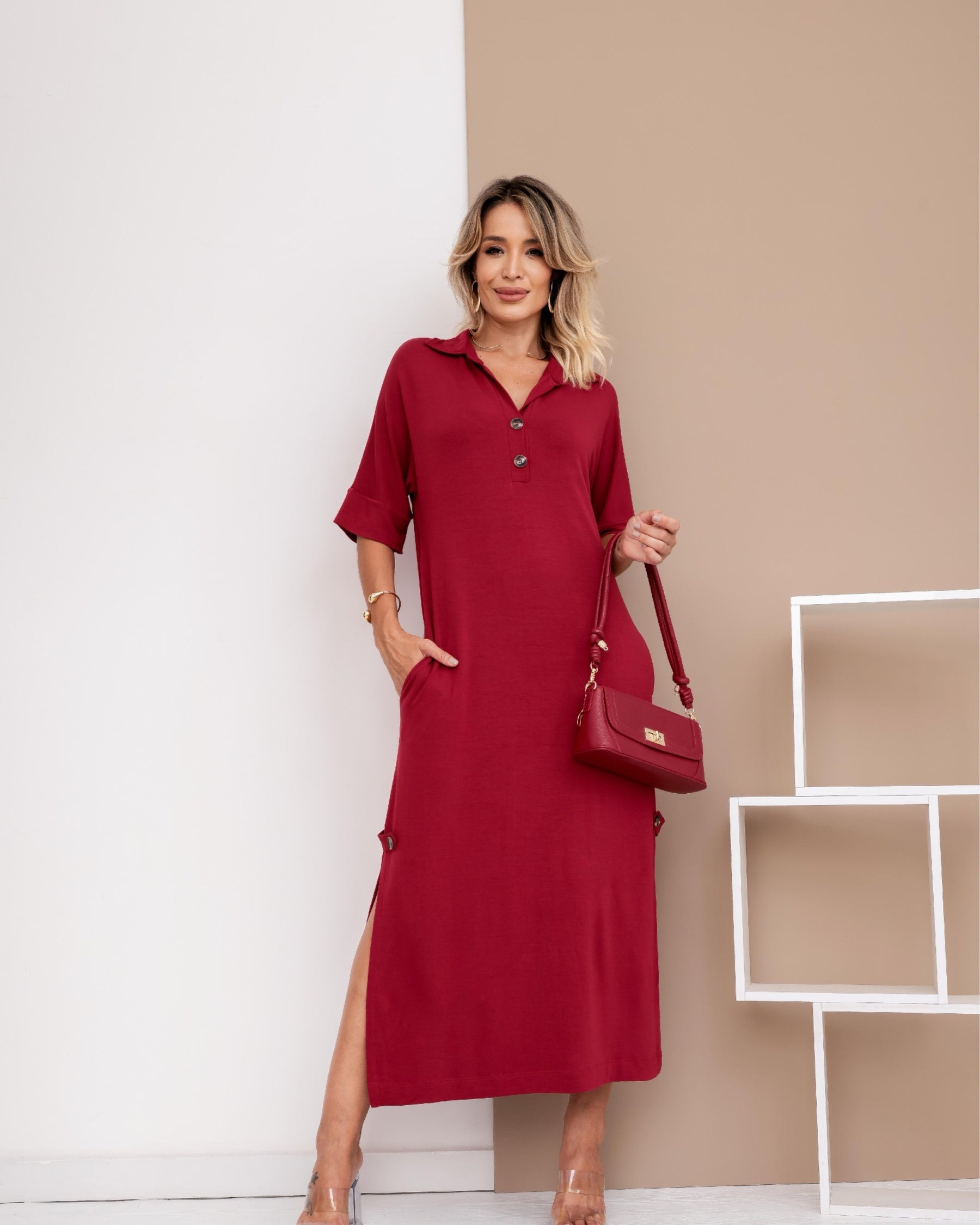 Vestido Japão - Marsala