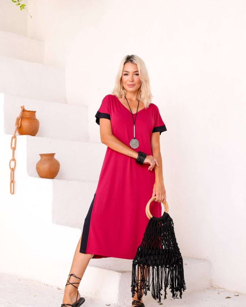 Vestido Macaé - Cereja