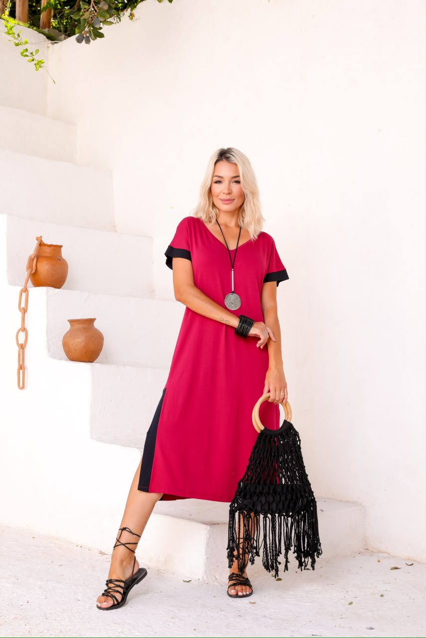 Vestido Macaé - Cereja