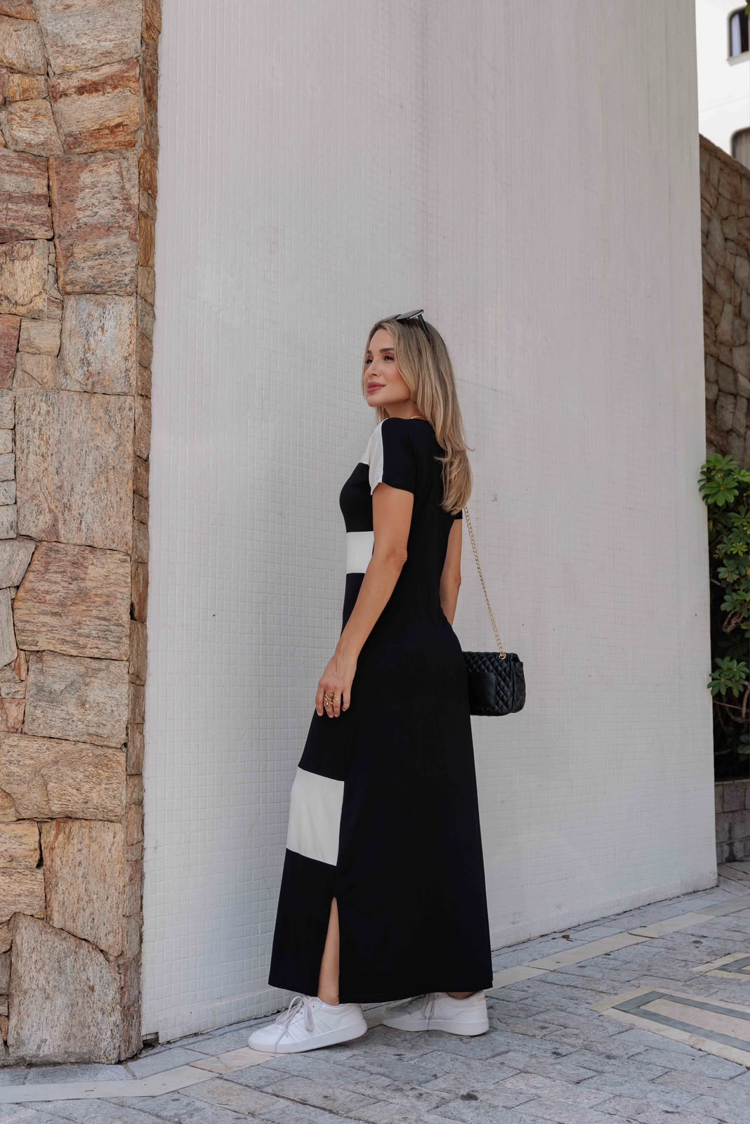 Vestido Rio - Preto/Off