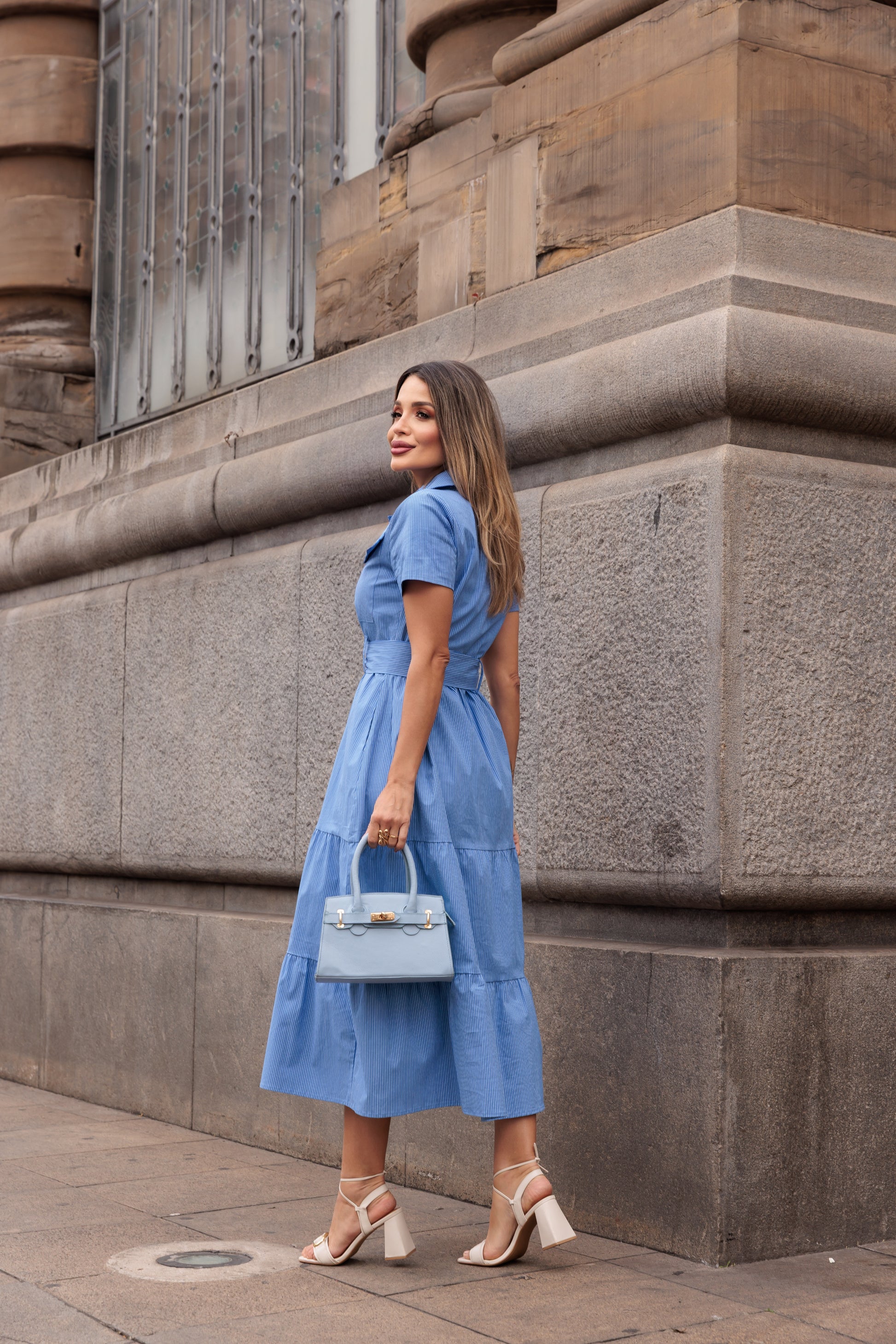 Vestido Romano - Azul Jeans