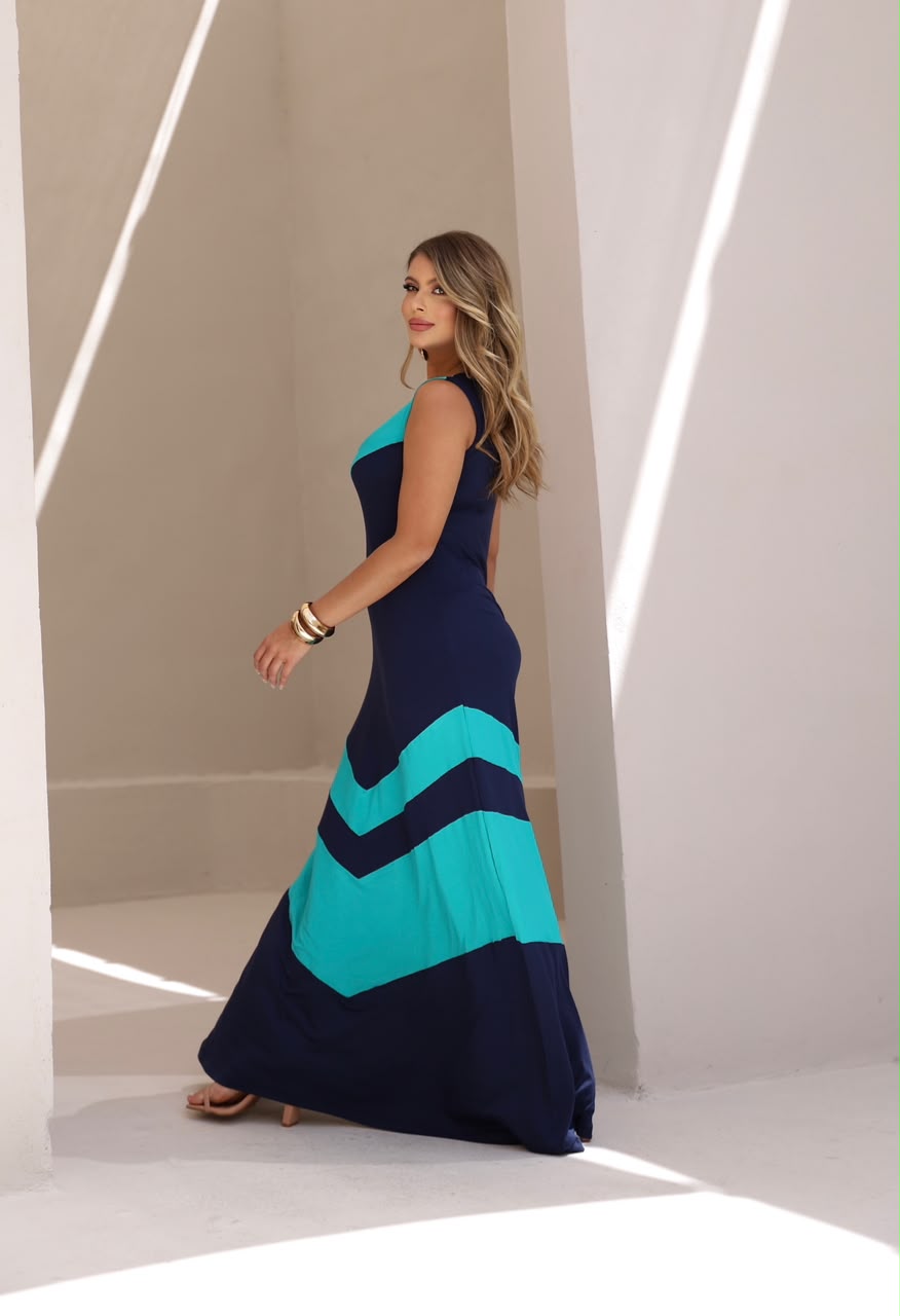 Vestido Sinclair - Azul Marinho