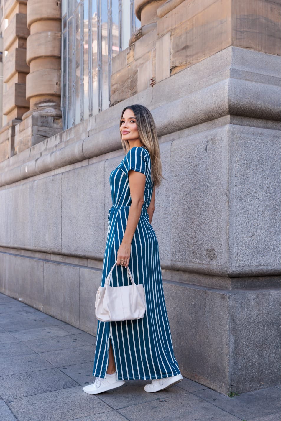 Vestido Sagitário - Listrado Azul