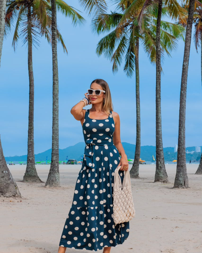 Vestido Serena - Azul Marinho
