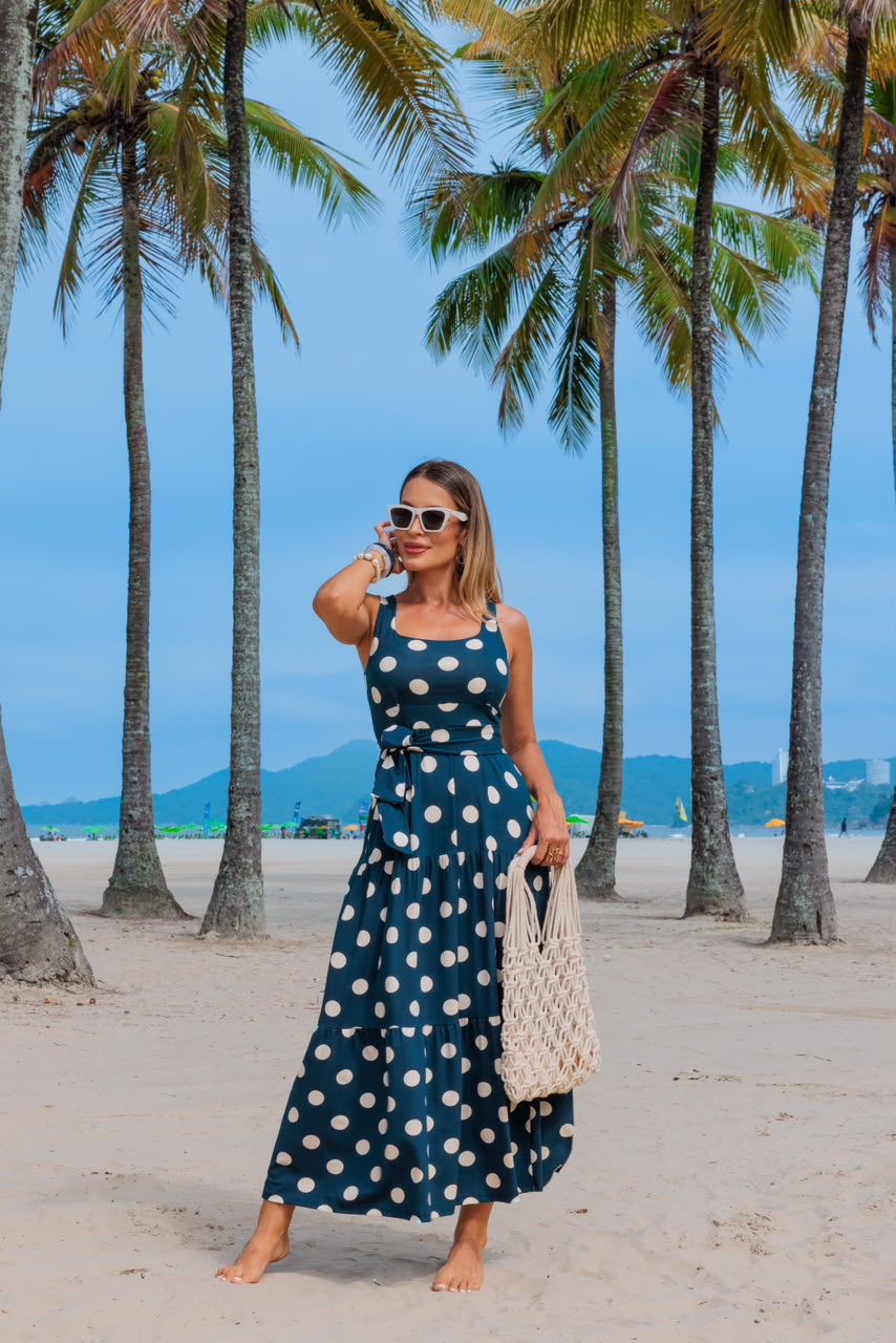 Vestido Serena - Azul Marinho