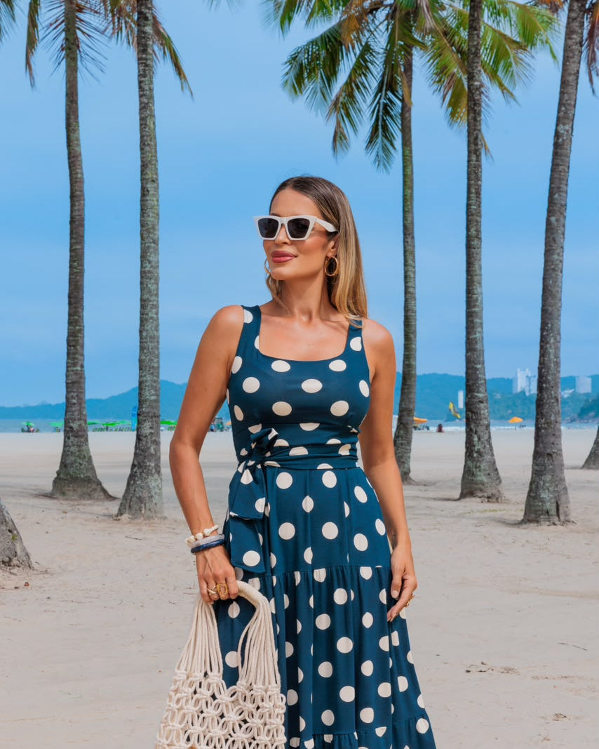 Vestido Serena - Azul Marinho