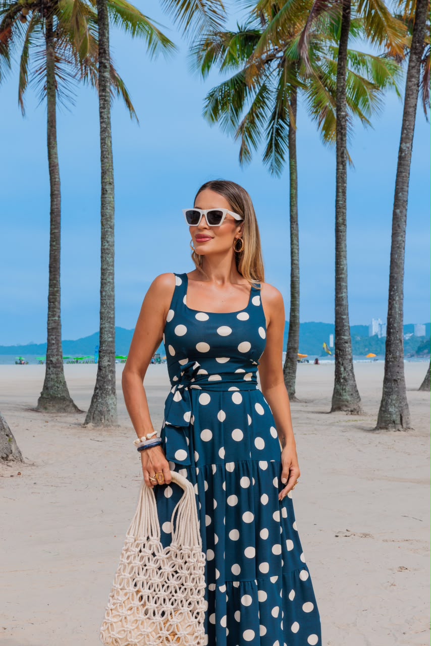 Vestido Serena - Azul Marinho
