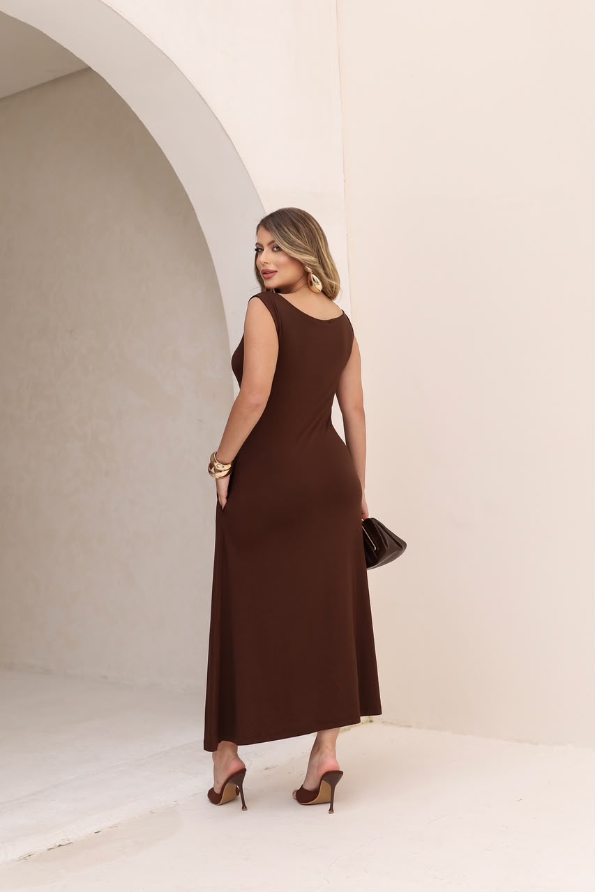 Vestido Stars - Marrom