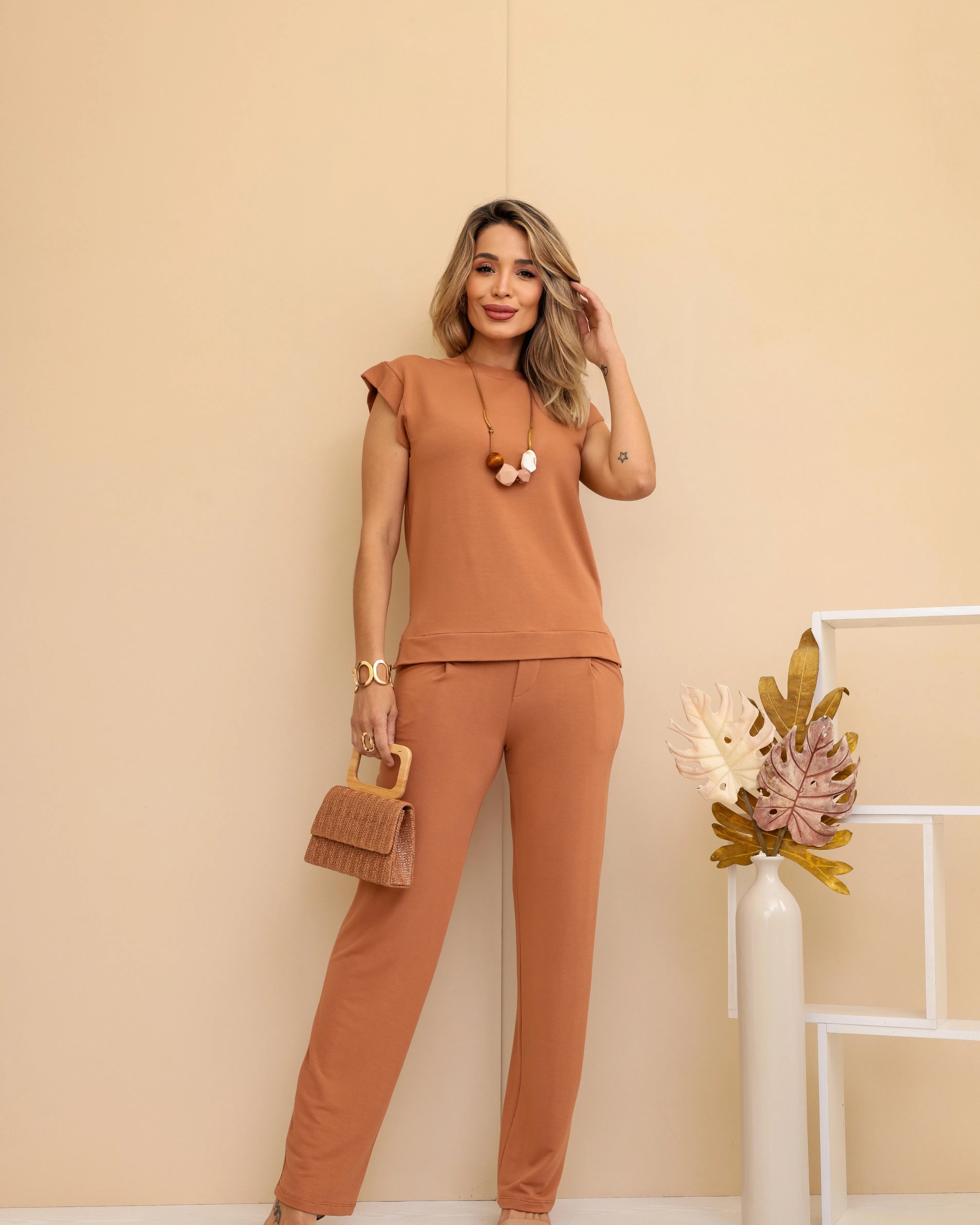 Conjunto Casual - Capuccino