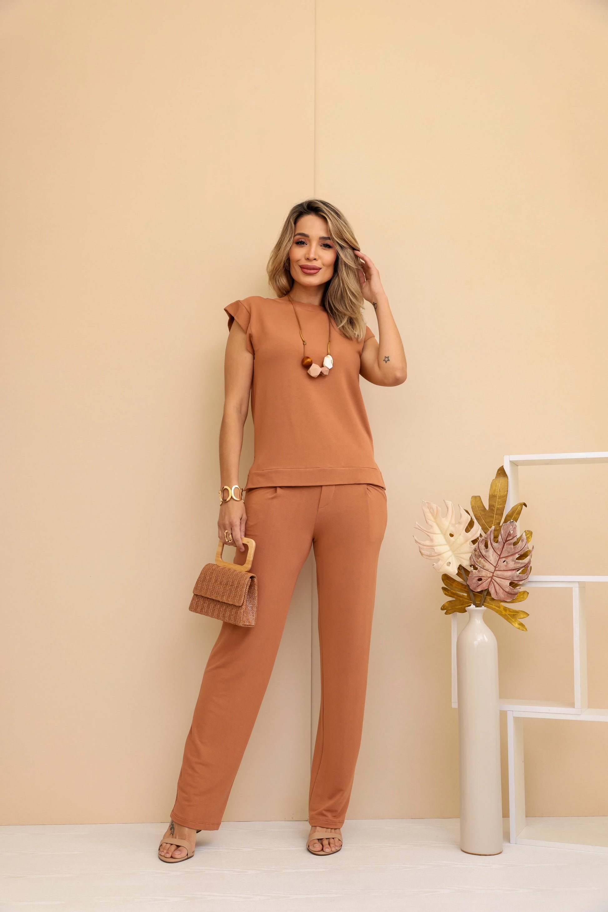 Conjunto Casual - Capuccino
