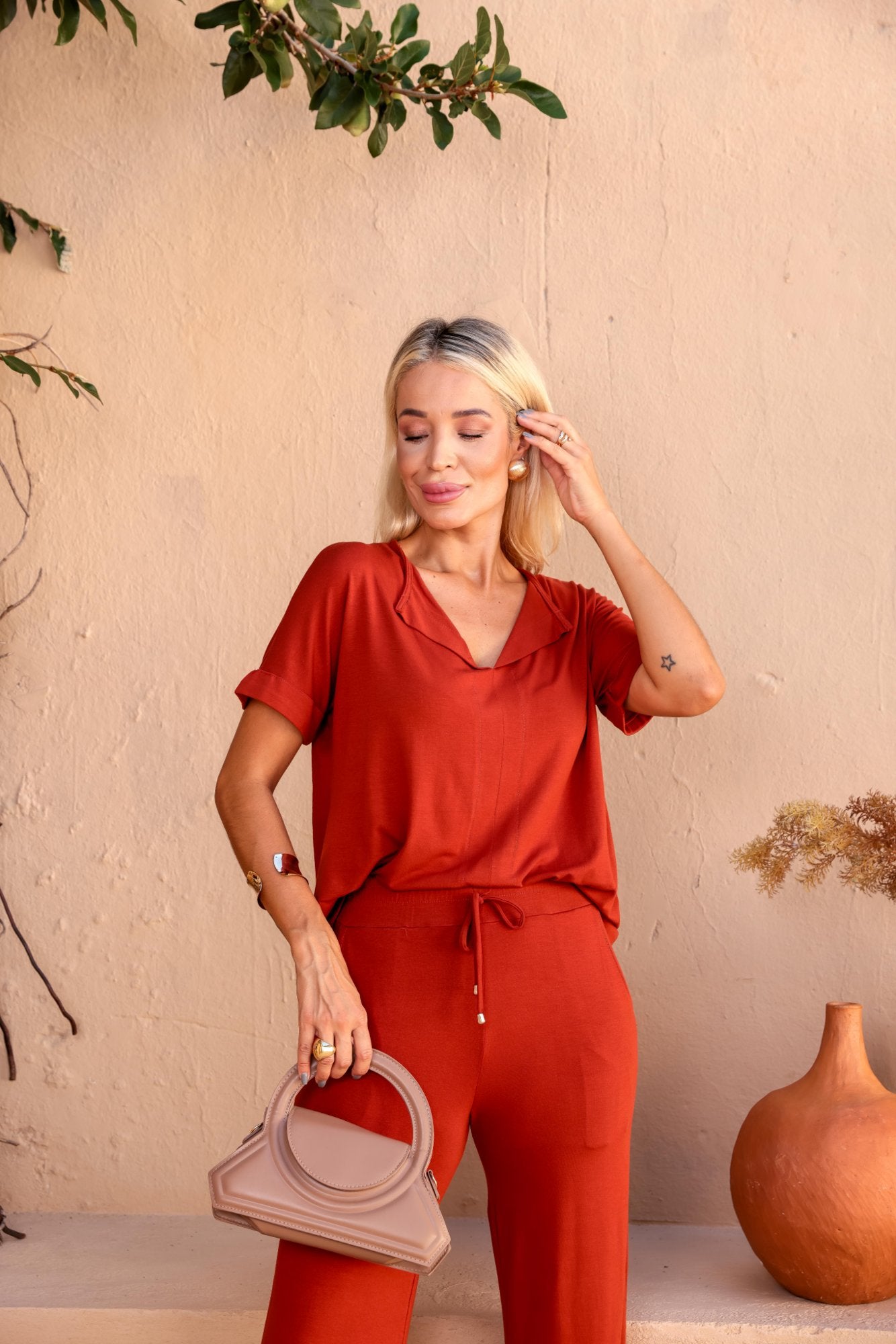 Conjunto Dalla Comfy - Terra Cota