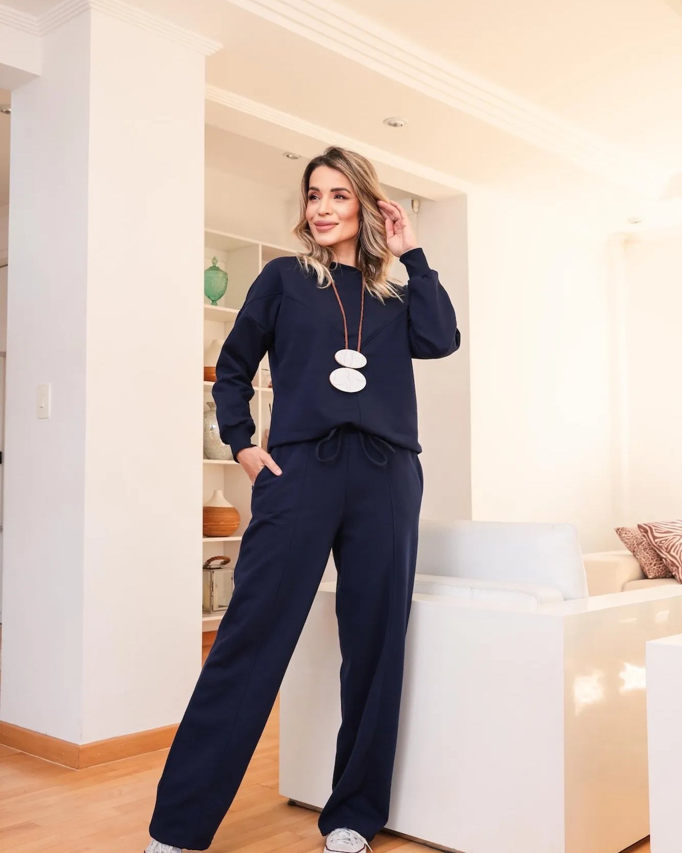 Conjunto Fendi - Azul Marinho