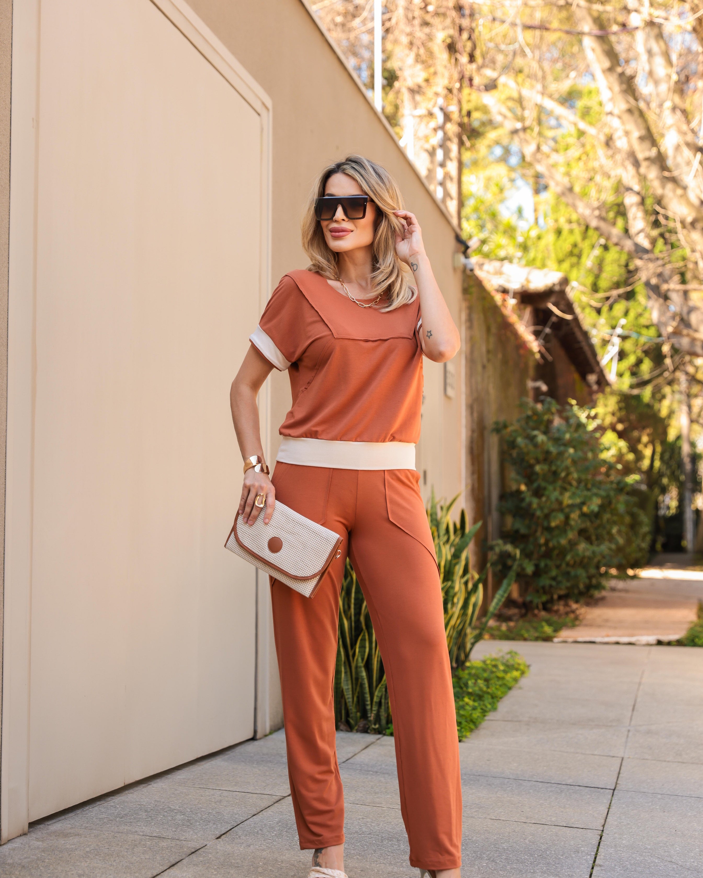 Conjunto Firenza - Caramelo